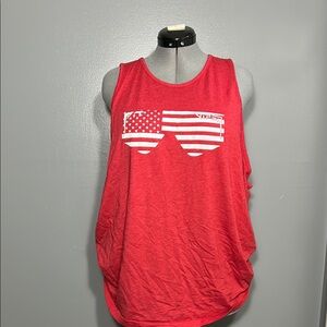 Pit viper Red Sleeveless Top with American Flag Design